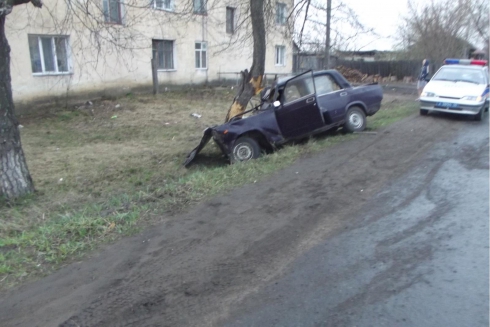 Свердловчанин врезался в дерево. Есть жертвы