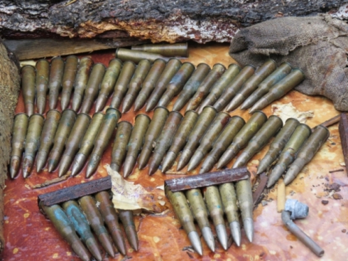 На Урале взорвали боеприпасы из тайника столетней давности