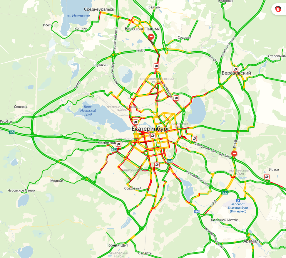 Окружная дорога екатеринбург карта