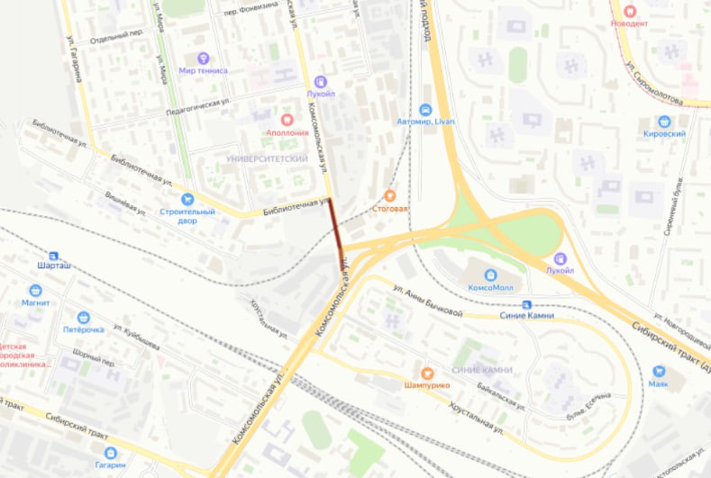 В Екатеринбурге до лета продлили сроки перекрытия на Комсомольской